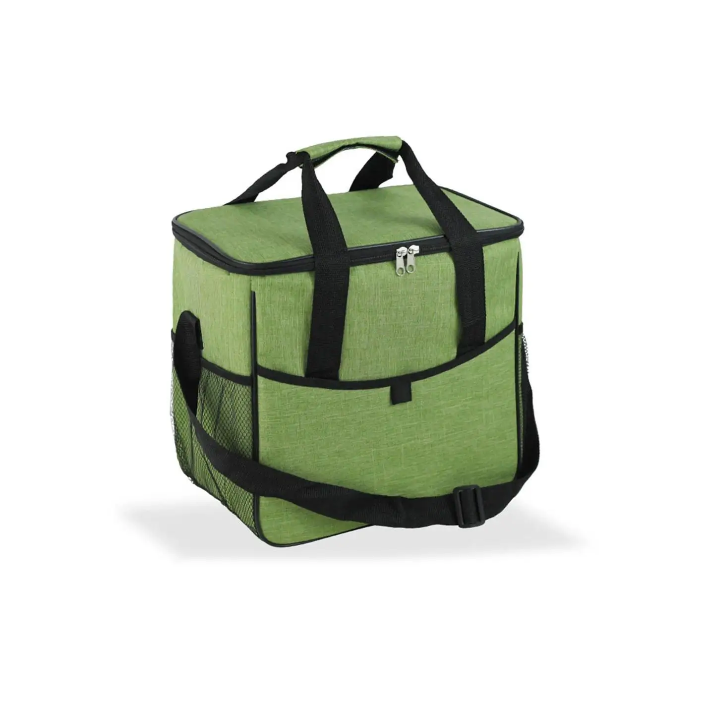 Nevera portátil "Tejana" de 15/ 21 litros de capacidad color verde con asas y correa y revestimiento isotérmico EPE(Donacion ACUMULADOR HIELO 500G  1)