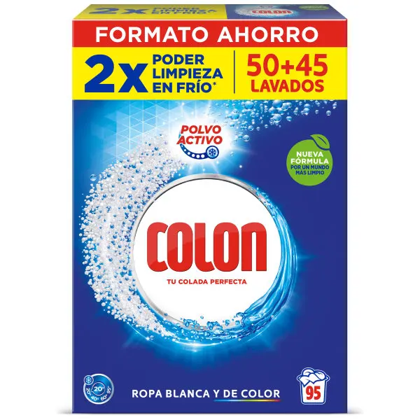 Colon Polvo Detergente para la ropa, 95 dosis - 4,75kg