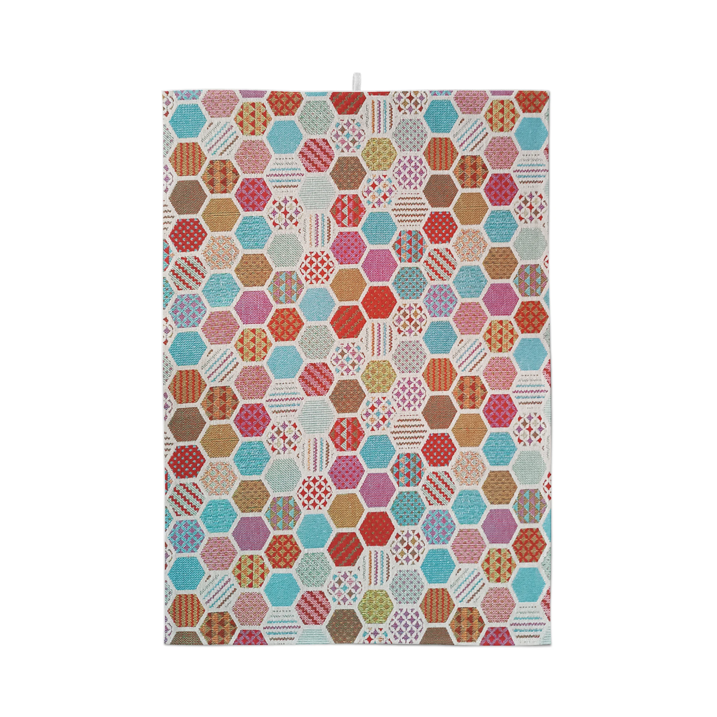 Lafabricadelastelas- Gobelino Jacquard, tela por metros. A partir de  0.5 metros. Figuras gométricas, hexágono .Tapicería, resistente, opaco, de alta calidad, cortinas, cojines, colchas, bolsos.