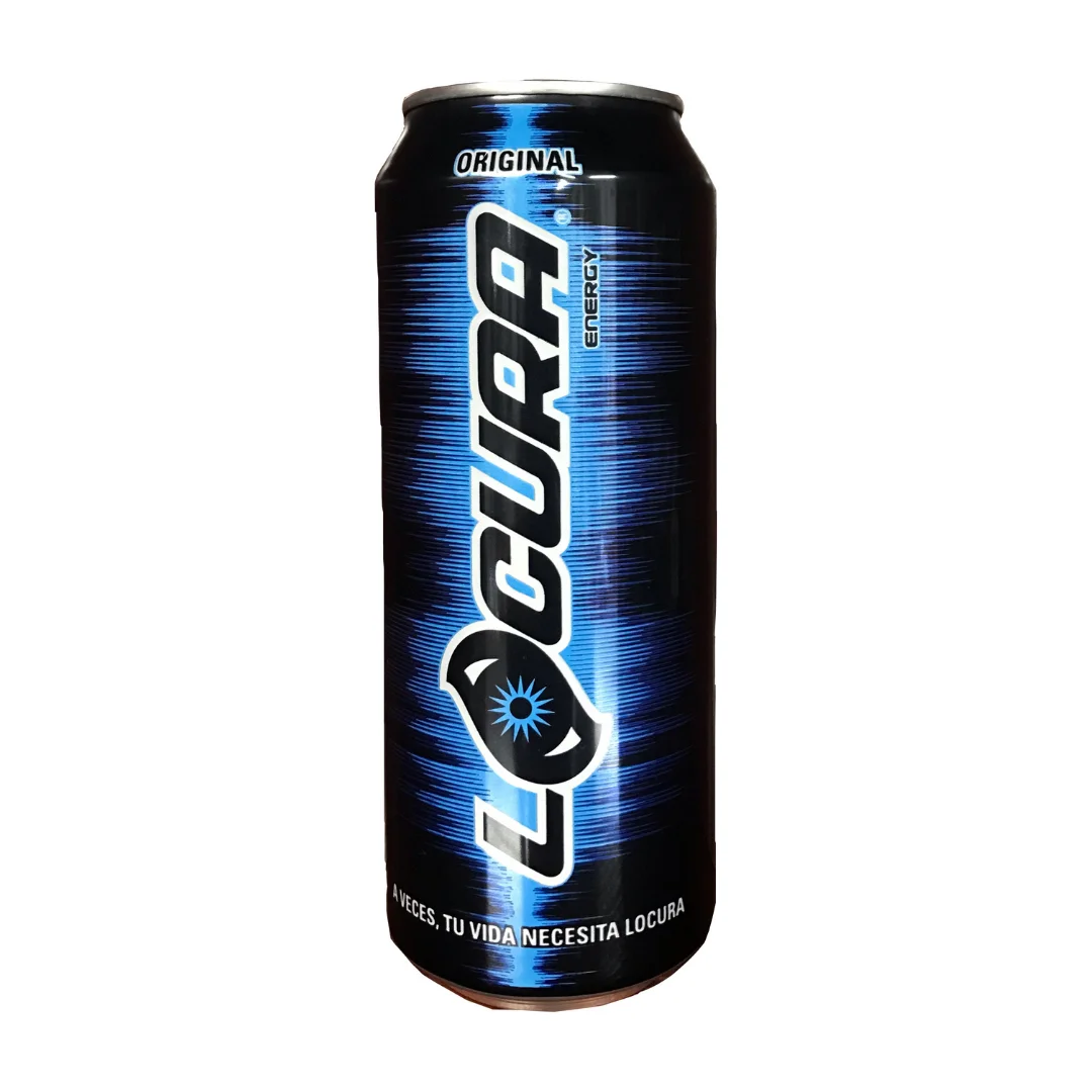 Bebida energetica Locura original y sabor coco 250ML 500ML pack de 24unidades gran sabor y calidad