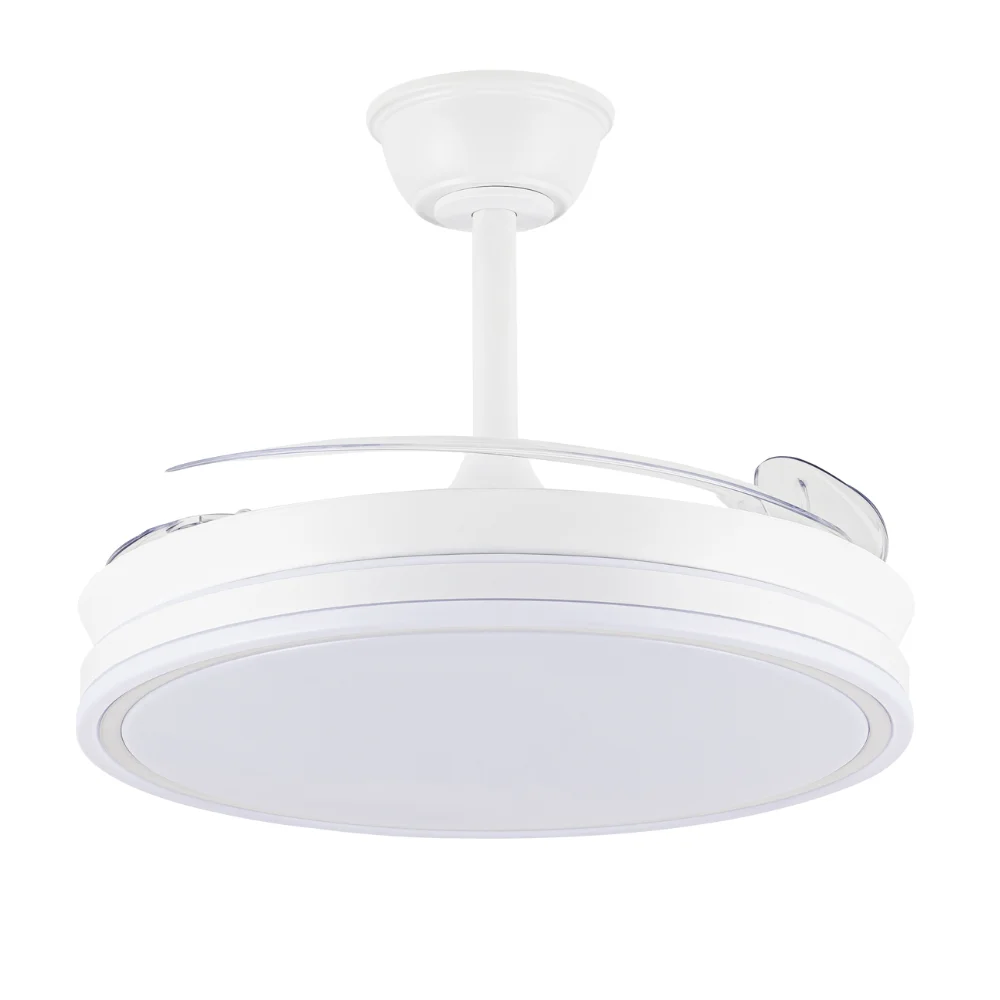 Akunadecor BEST SELLER محرك بتيار مستمر 6 سرعات (3 تشطيبات) تقنية LED 72 وات نظام CCT 7920 لومن مؤقت تحكم عن بعد ضوء لون عاكس محرك ذاكرة صامت للغاية للصيف/الشتاء.