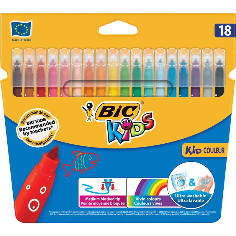 BIC KIDS marker 18 colors 14 + 4 Free
