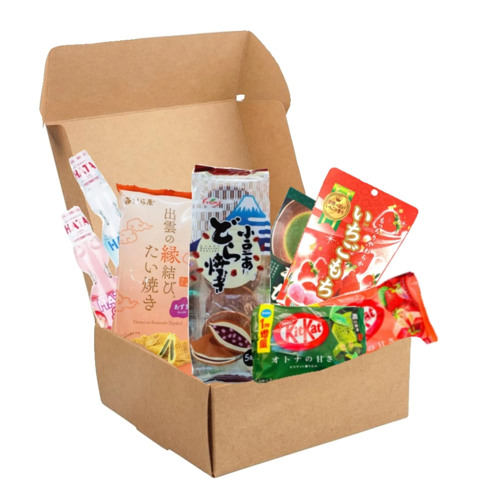 Coleccion de postre tradicional de Japonés, Dorayaki, mochis y kitkat chocolate,sabor de Japón