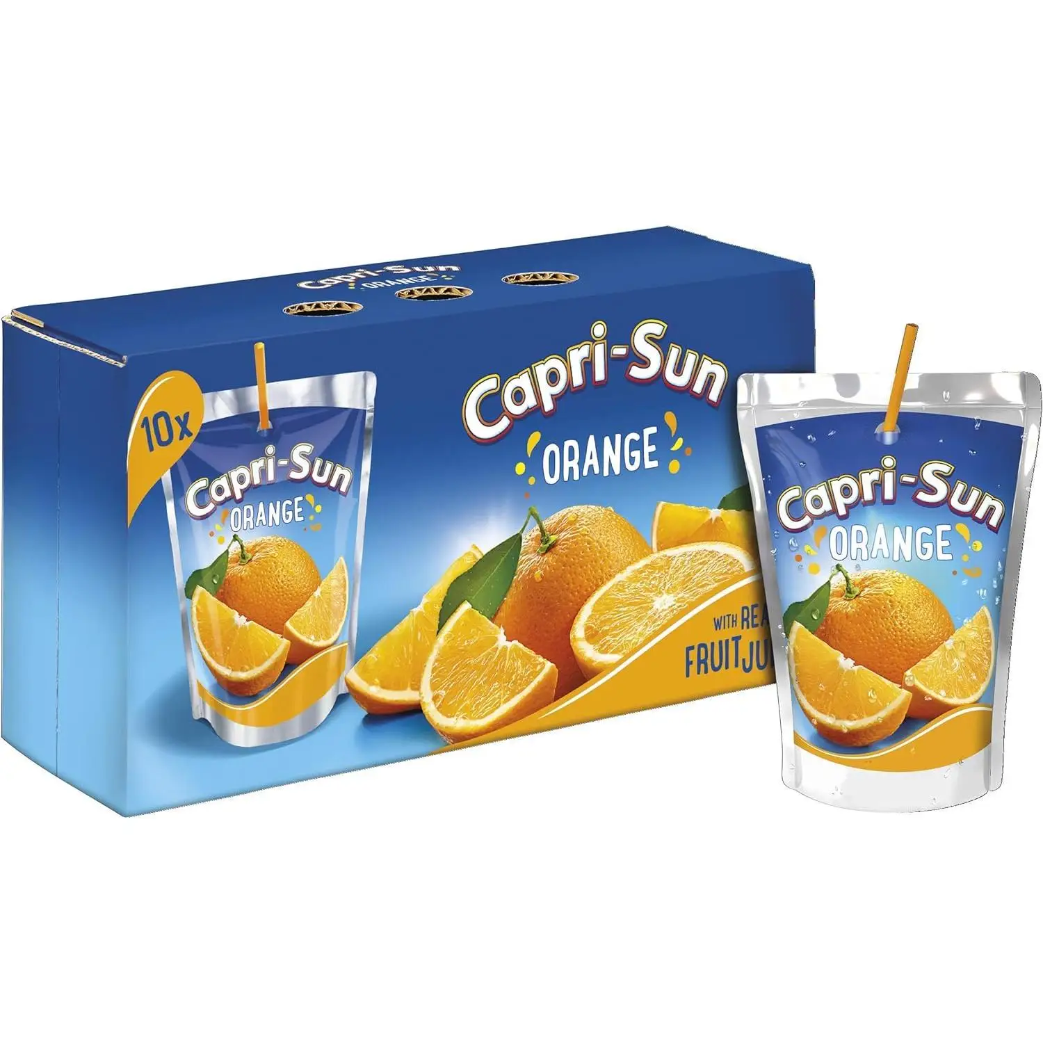 Zumos Capri Sun - 10 Unidades - Zumos Capri-Sun Naranja - Tropical - Cereza - MultiVitaminas - MultiFrutas - Jungle - Safari - Zumos Capri Sun 7 Sabores - 200 ml