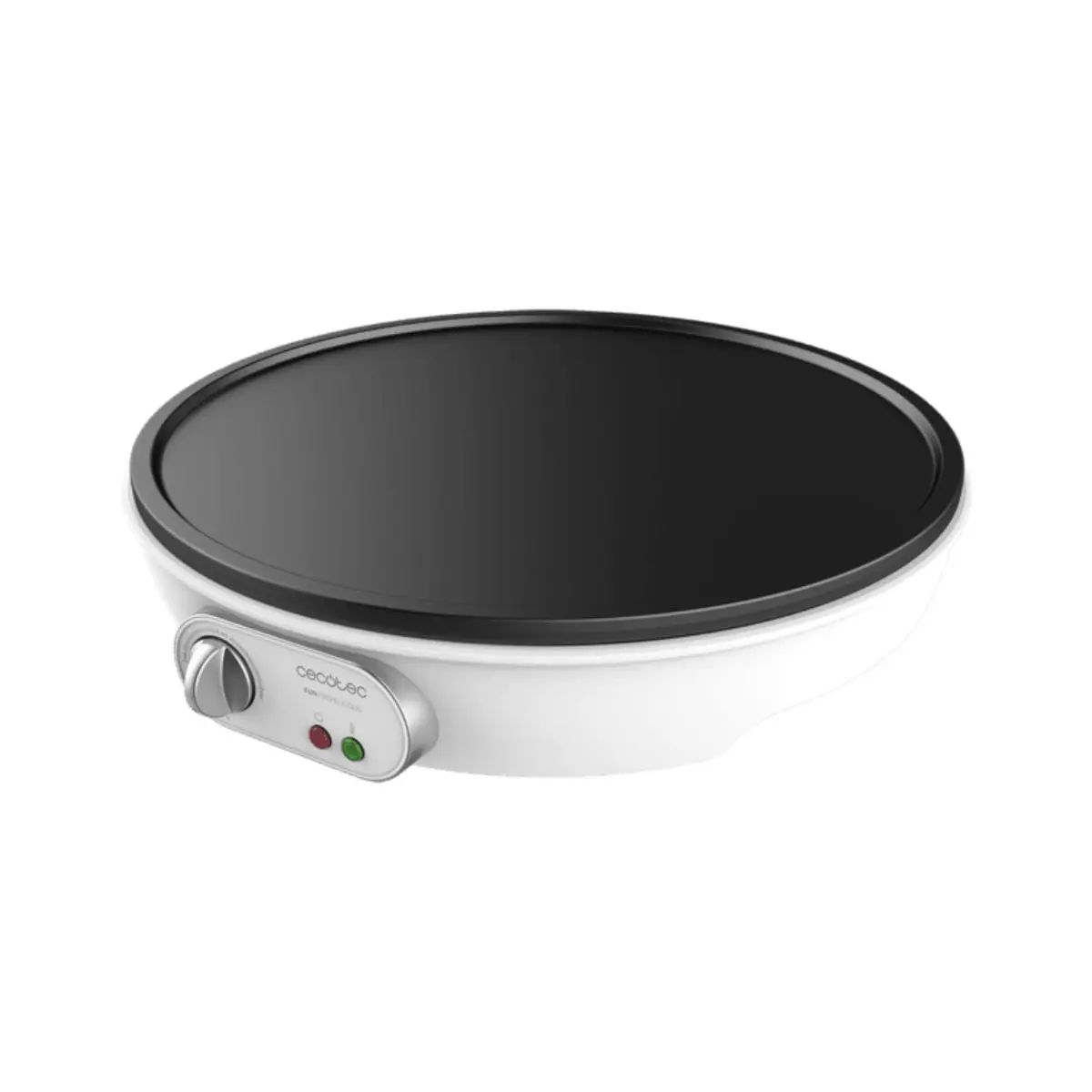 Crepera Cecotec Fun Crepelicius 1000W antiadherente blanco/negro Ø30,5cm