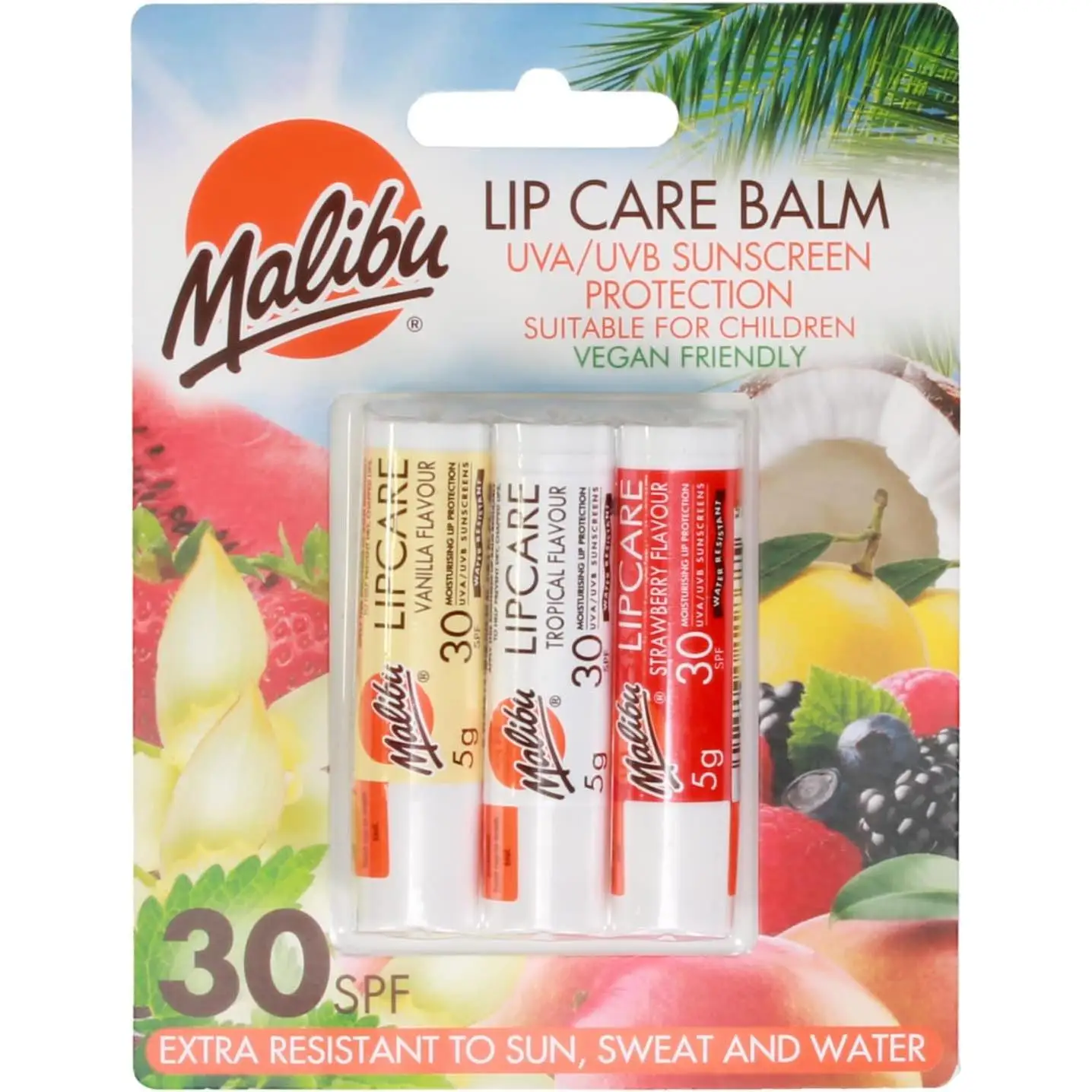 Lip balm Malibu Lip Care SPF30 3x5gr