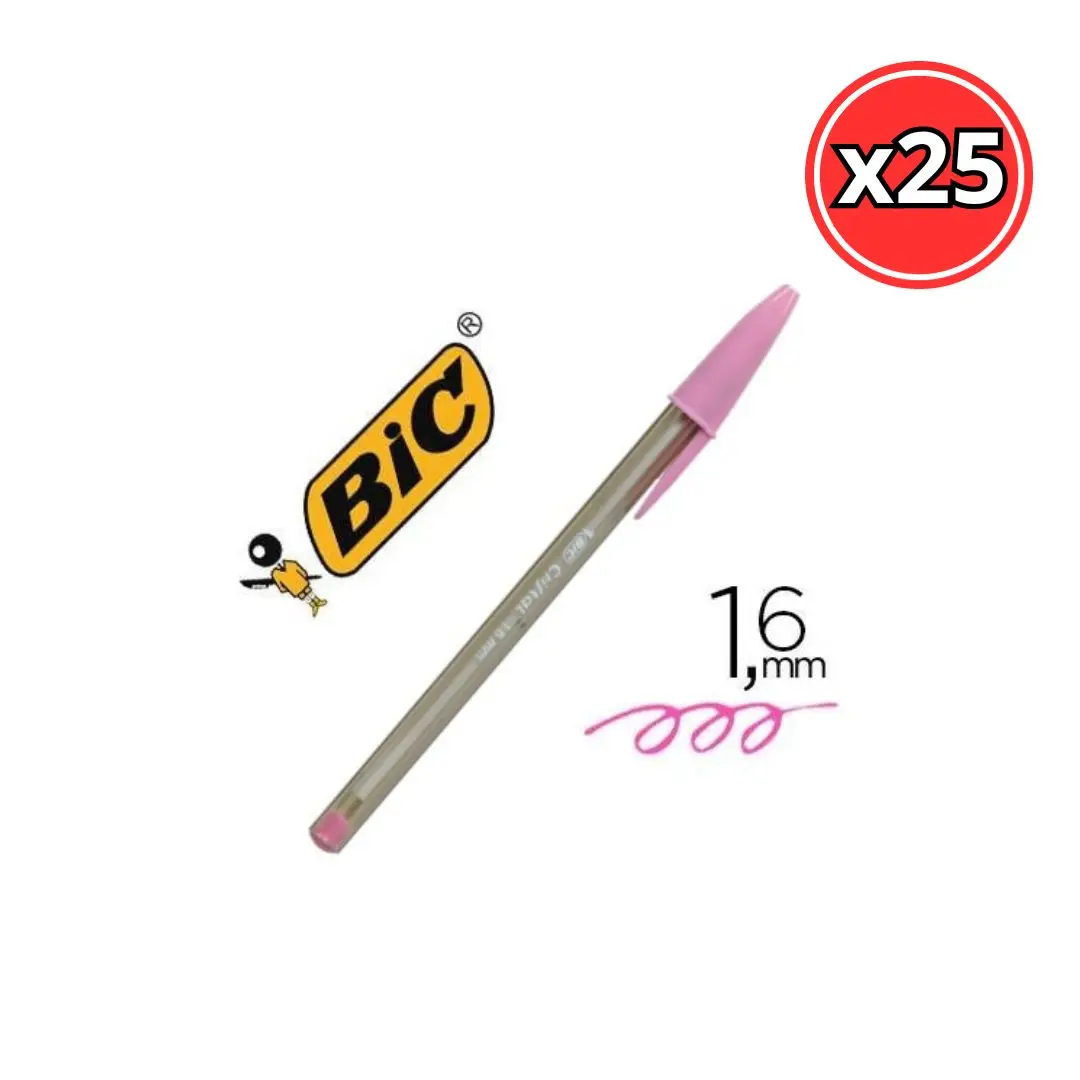 Bic crystal large pen 1.6mm pack 25 units