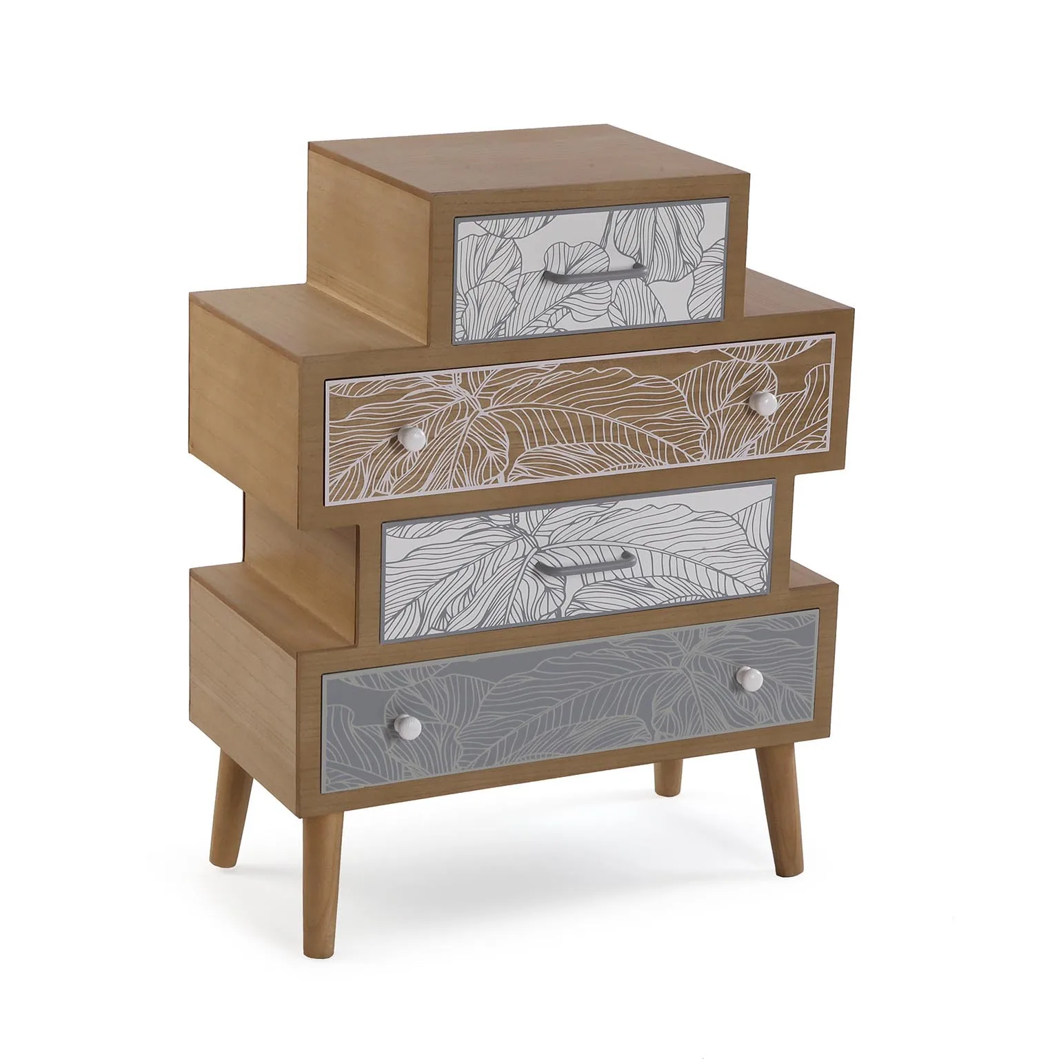 Versa Cómoda 4 Cajones en Madera 60 Cm X 30 Cm X 75 Cm