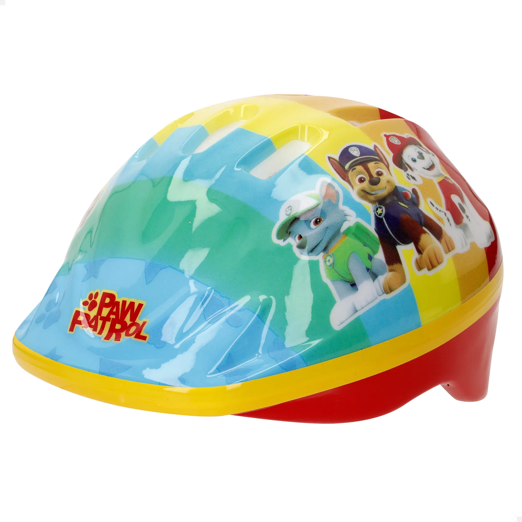 La Patrulla Canina - Casco infantil 48-52 cm, corcho y plástico resistente, cierre seguro, rueda trasera, diseño colorido, Sky, Marshall y Chase, seguridad para niños, para bicicleta, patinetes y