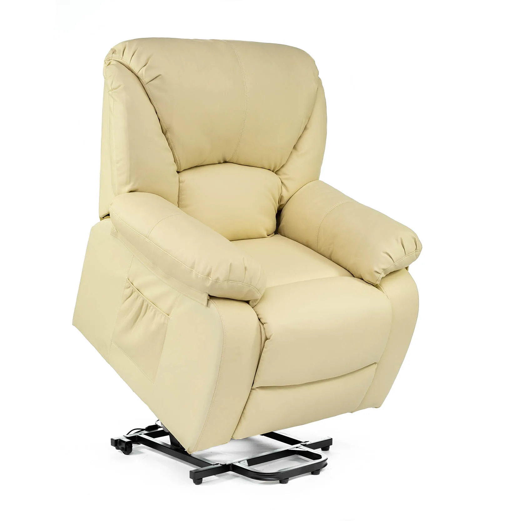Eco-De Sillón de Masaje Relax Elevador Levantapersonas Chamonix, Reclinación Eléctrica 160º, Función Calor, Programas Auto, Vibro Ondulación, A++, ECO-8590UP