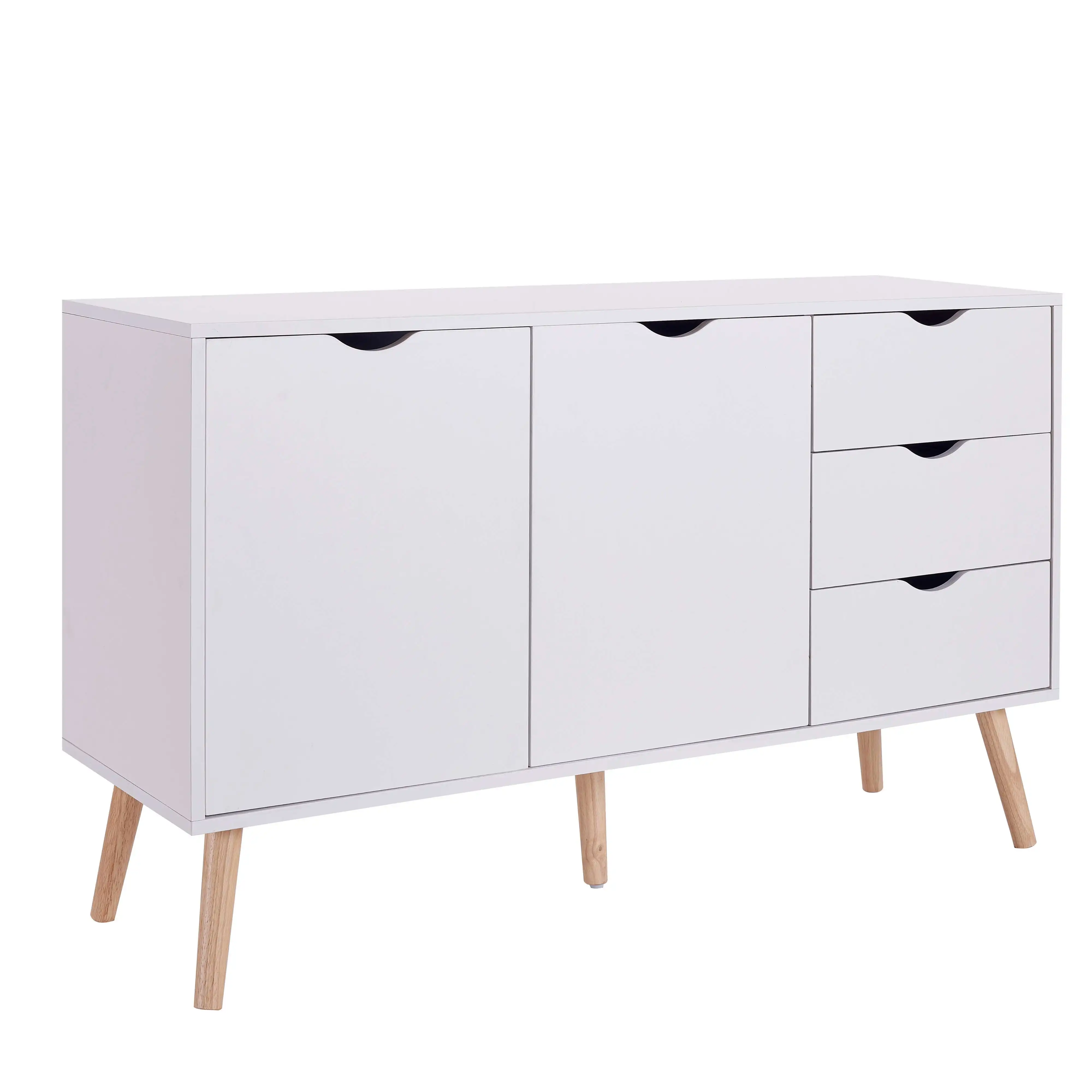 Miroytengo Aparador Salón Fiano en color blanco de estilo nórdico 120x75x39 cm