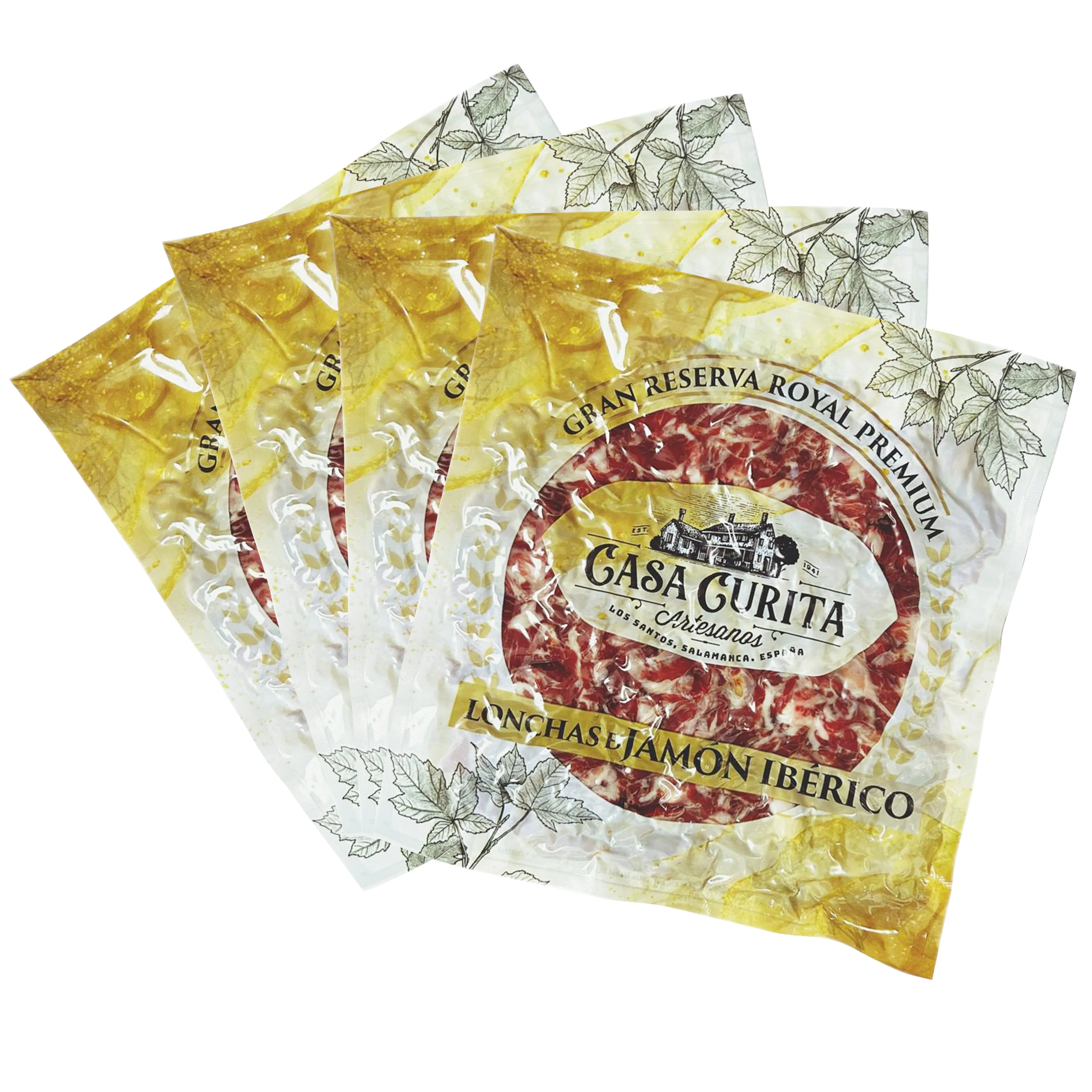 Lonchas de Jamón Ibérico - PACK 1000g - 4 unidades de 250g - Lonchas de jamón