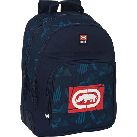 SAFTA - ECKO UNLTD. Mochila Doble Adaptable para Carro Diseño Único y Licencia Oficial - Mochila para carro Cantoneras de goma antirozaduras en ambos lados para aumentar la durabilidad (PATENTADO