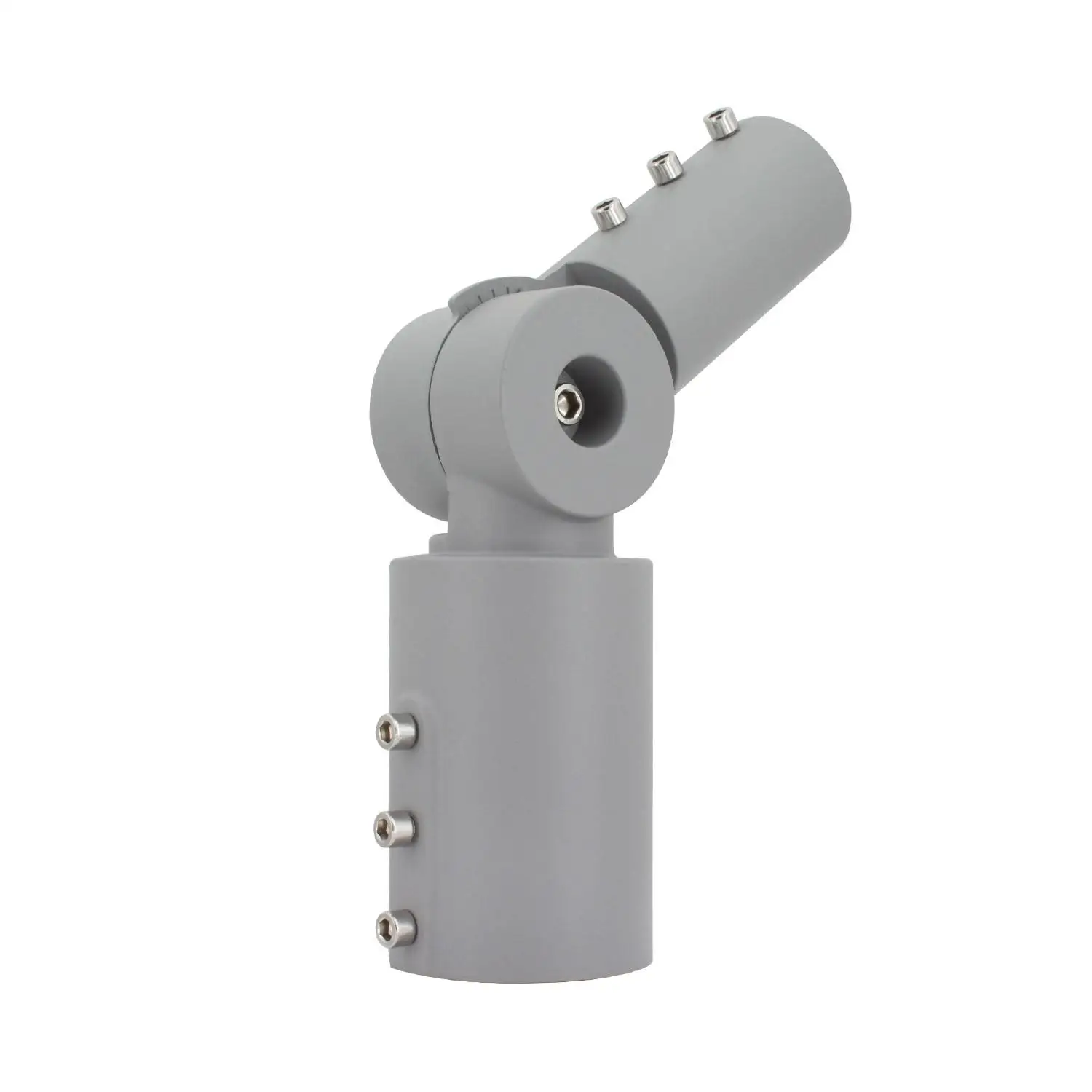Ledkia Brazo de Columna Direccionable 90º Ø60 mm para Luminarias de Alumbrado Público Gris Gris