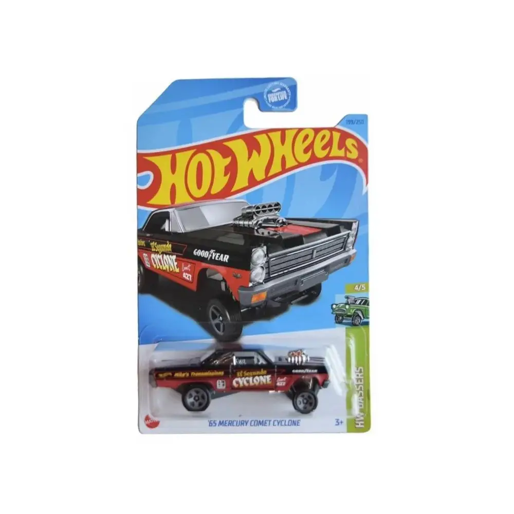 HOT WHEELS - HW GASSERS - '65 MERCURY COMET CYCLONE (199/250) - BLACK, HW199_ASS19, TIENDA CON LICENCIA OFICIAL