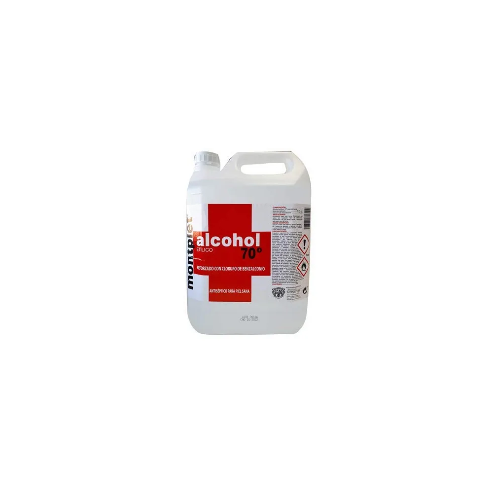 ALCOHOL (MONTPLET) ETILICO 70º 5L Inscrito por la Agencia Española del Medicamento