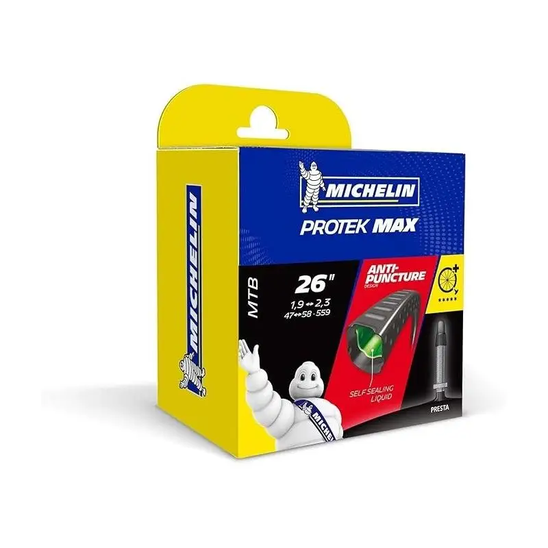 Cámara Michelin Protek Max 26X1.75-2.25 Presta 40 Mm  MICHELIN   de ciclismo para bicicleta