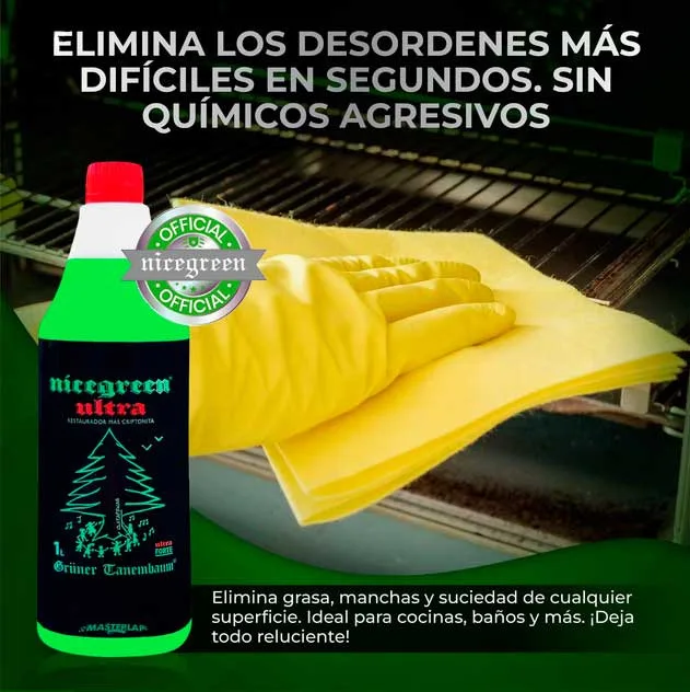 Nicegreen ultra - concentrated ecological cleaner for home, office and car. Master lap #5