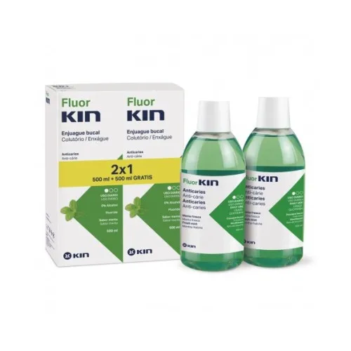 Fluor Kin Colutorio Menta Duplo 2x500 ml
