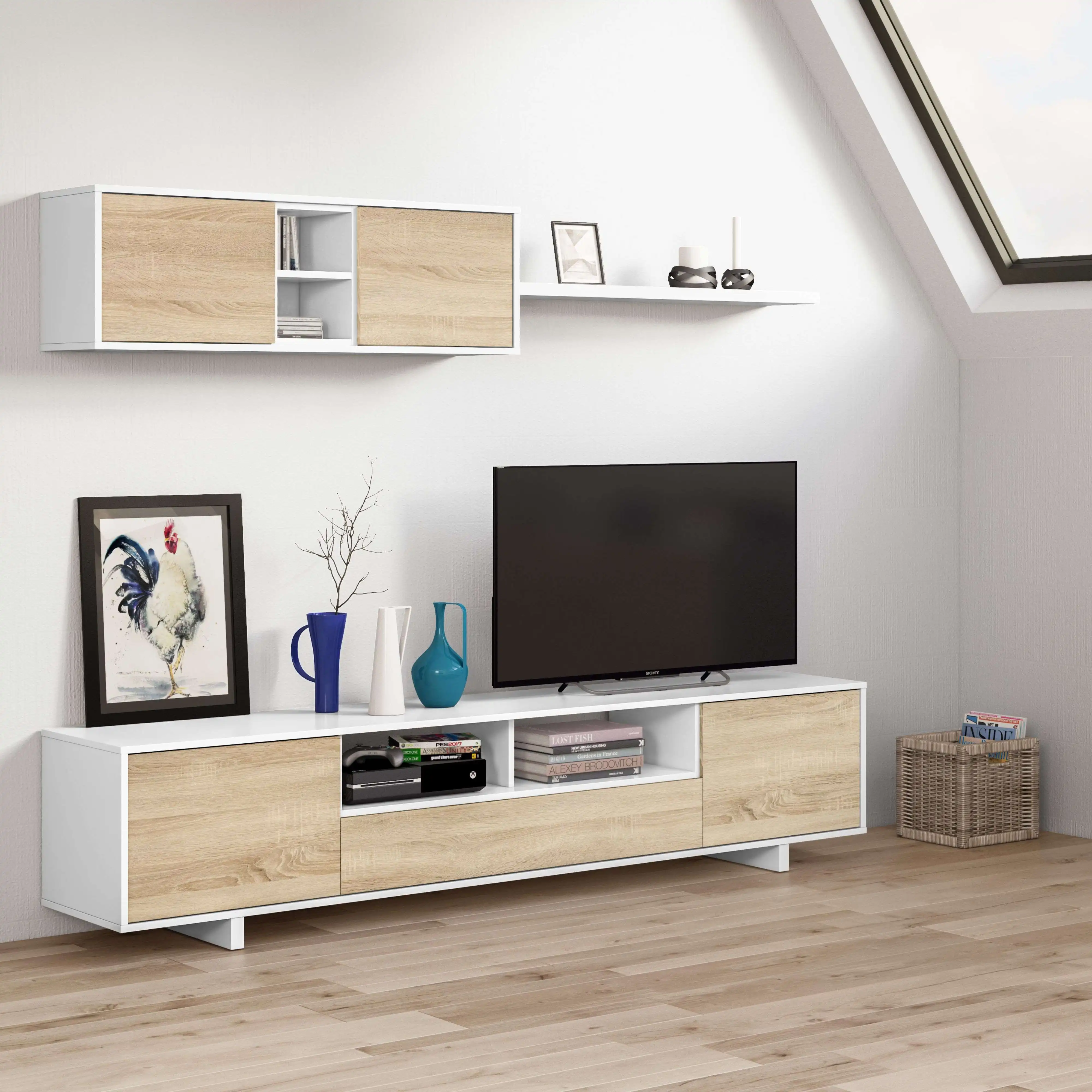 Miroytengo Mueble Salón Belus Estilo Nórdico 200x41 cm