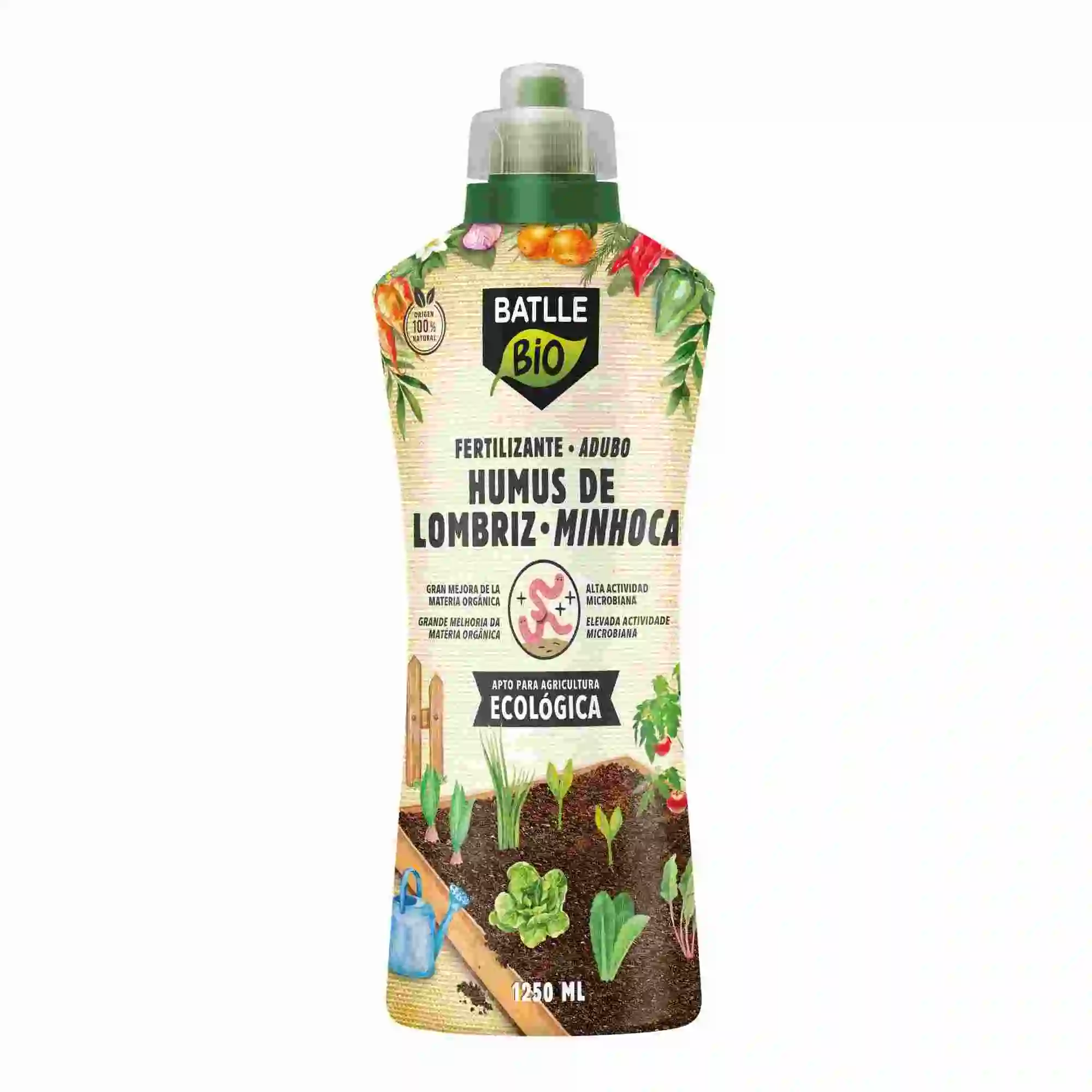 Batlle Fertilizante Humus de Lombriz - Fertilizante Humus de Lombriz Líquido - 1250 ml
