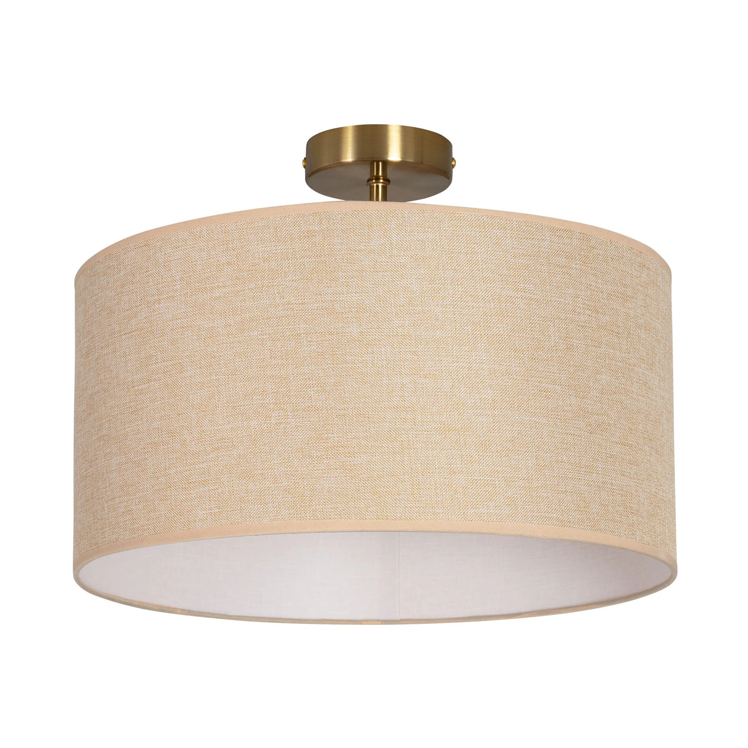 Ledkia Lámpara de Techo Quitón Metal y Tela - Elegante y Vintage
