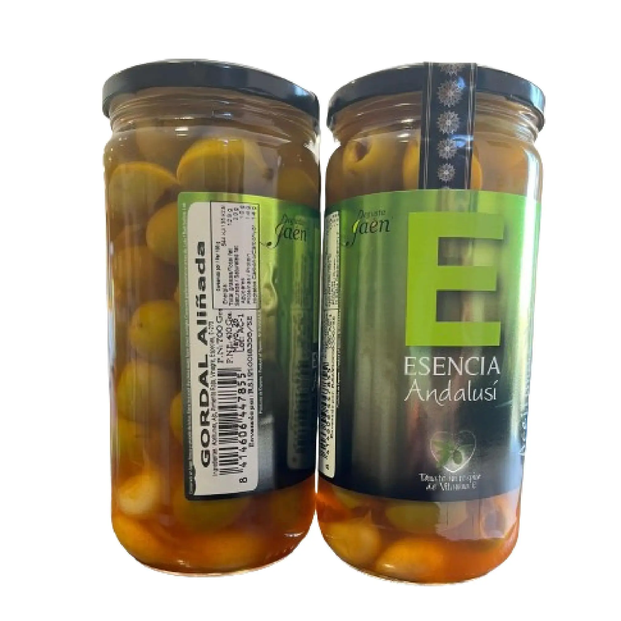 Aceitunas Gordal Aliñada 700 gr en tarro de cristal RECETA DE LA ABUELA. ESENCIA ANDALUSÍ GOURMET