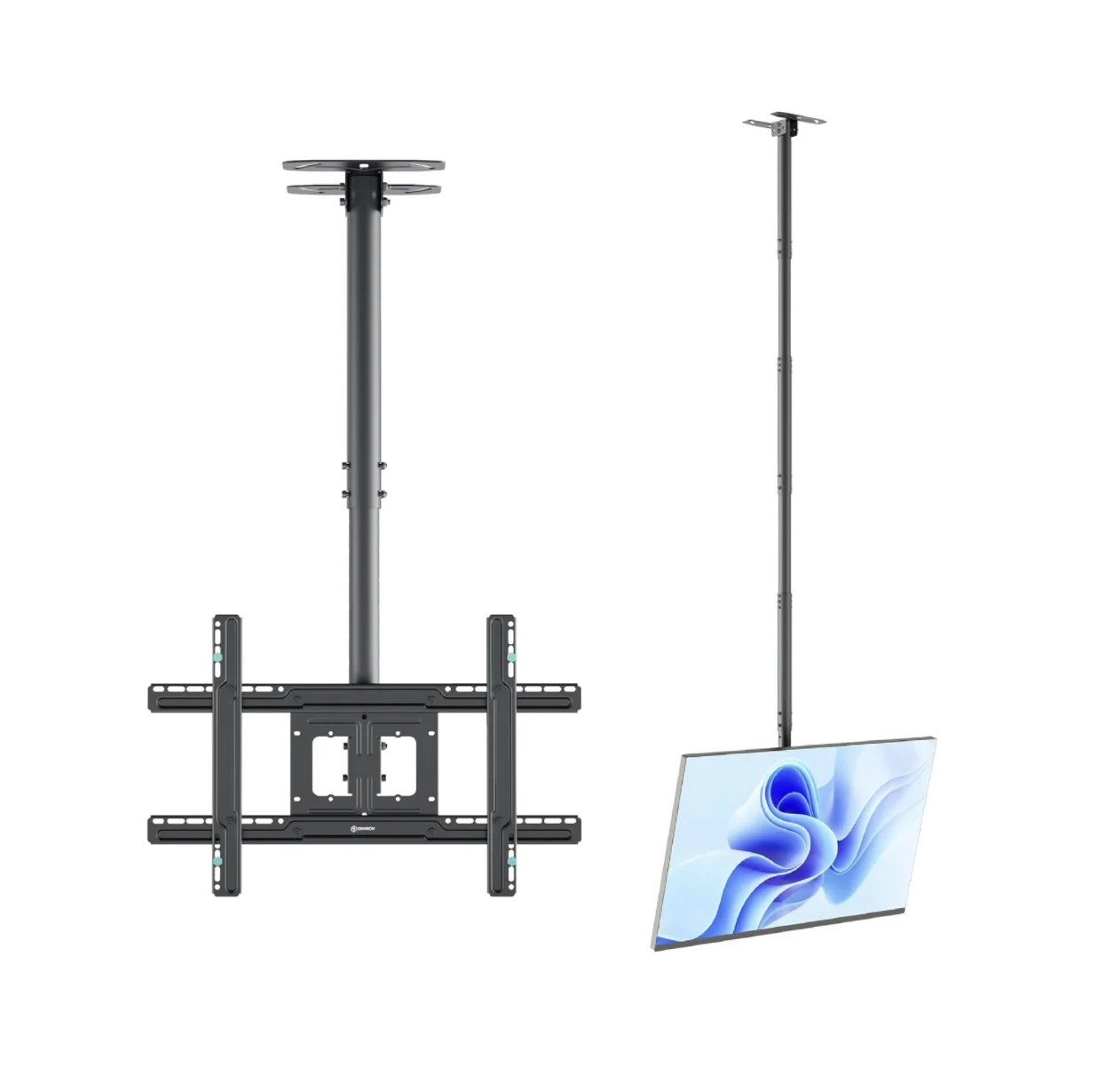 Universal ceiling mount for 32'' to 75'' tv with height and tilt adjustment