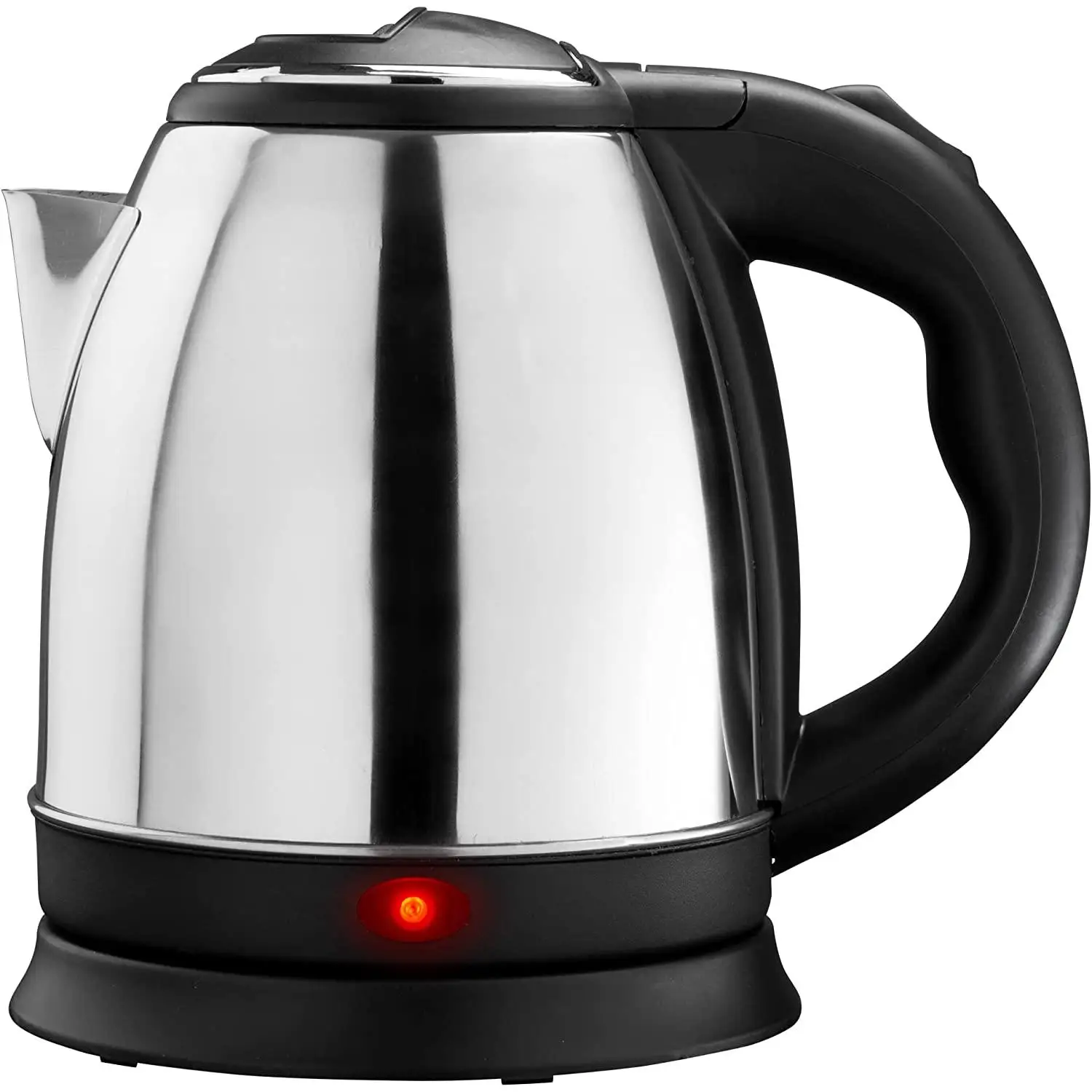 Hervidor de acero inoxidable de calentamiento rápido, apagado automático y base giratoria 360º - Hervidor eléctrico de agua con capacidad de 1.2 litros y potencia de 1500W.