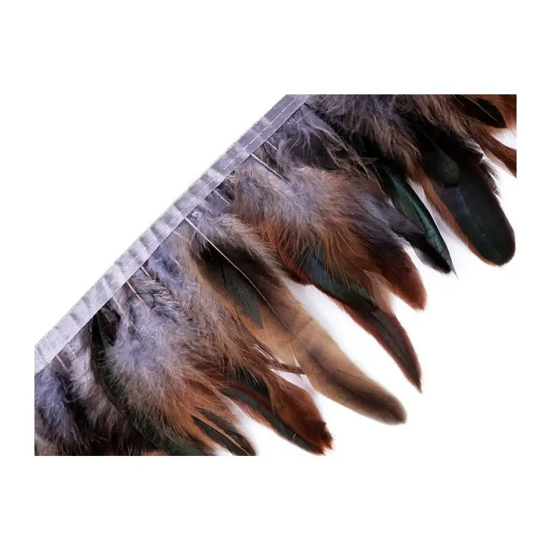Fleco de Plumas de Gallo Natural para Sombreros y Decoración 25cm