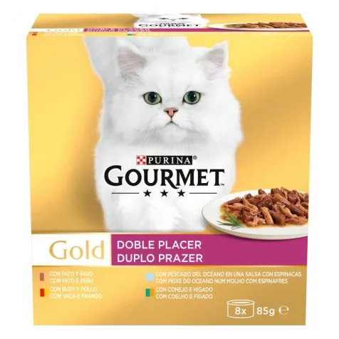 Purina gourmet gold assorted double pleasure cat cans 8 x 85 gr