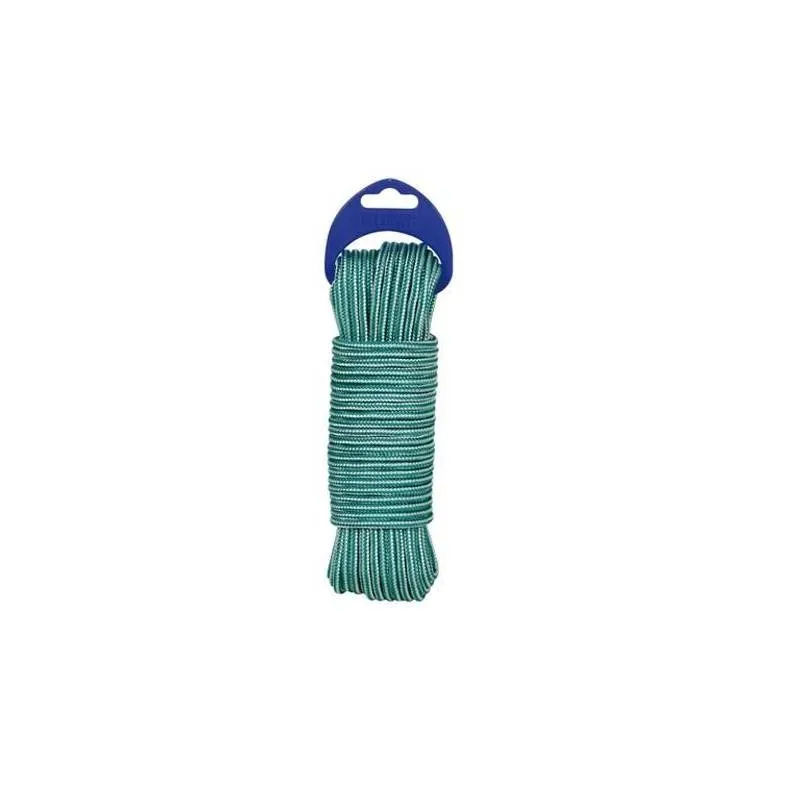 CUERDA TENDEDERO TEXTURADA 4MM 25M VERDE/BLANCA
