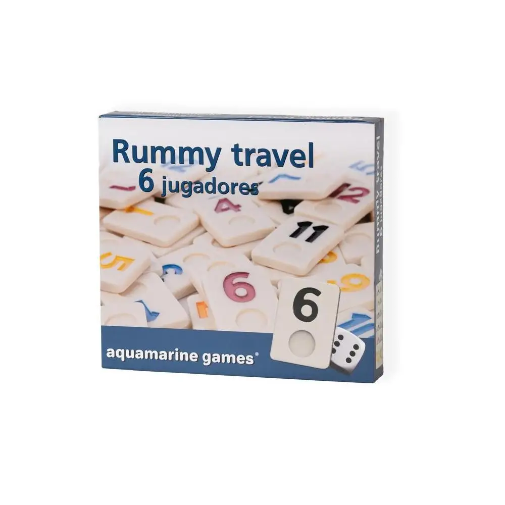 Travel Rummy 6 Players DO-004, educational board game with durable plastic pieces, a compact design for easy transport, and supports for organizing tiles, perfect for family game nights or parties. #1