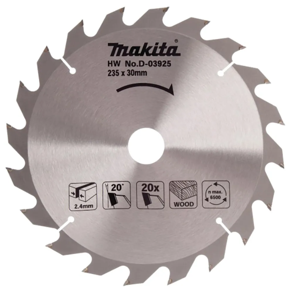 MAKITA - D-03925 Disco sierra circular , Standard TCT, 235 x 30 mm, 20 D MAKITA
