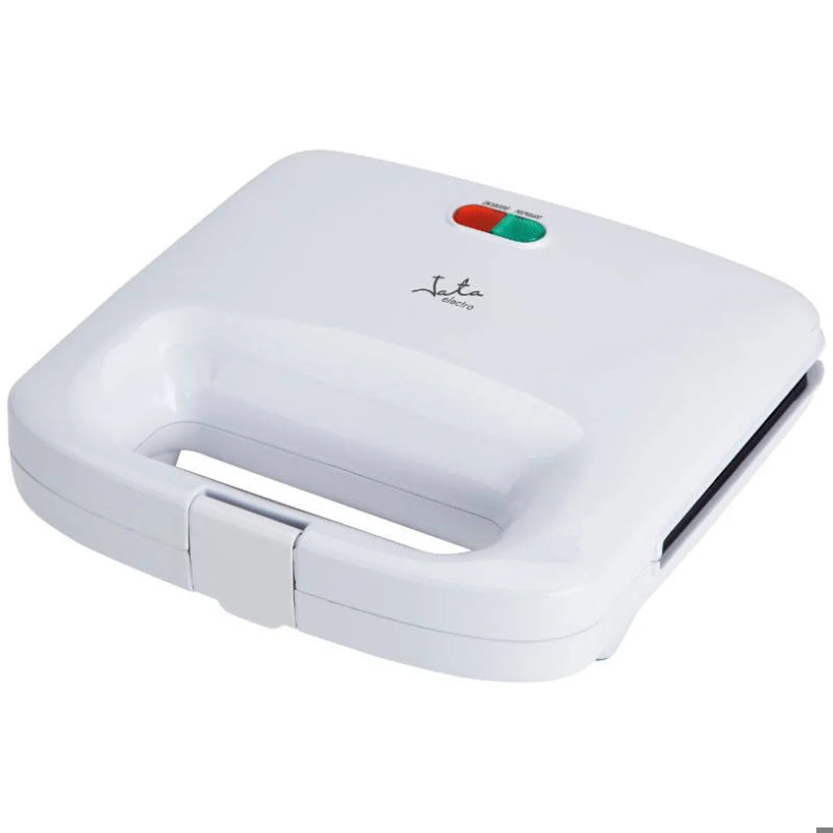Sandwichera Jata SW219, 750W, capacidad 2 sandwiches, Recubrimiento antiadherente libre de PFOA), Tostado rápido y uniforme, Sellado perfecto., 2 pilotos luminosos, Almacenaje vertical, Clip de cierre, Fácil limpieza