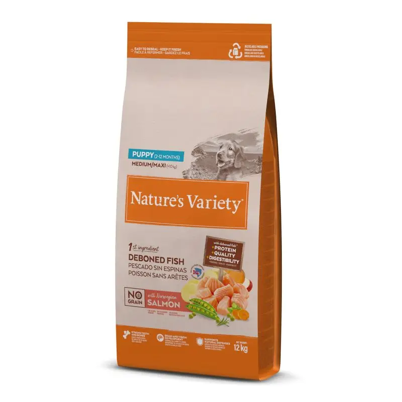 Nature's Variety No Grain Puppy Medium/Maxi Salmón Pienso para Perros