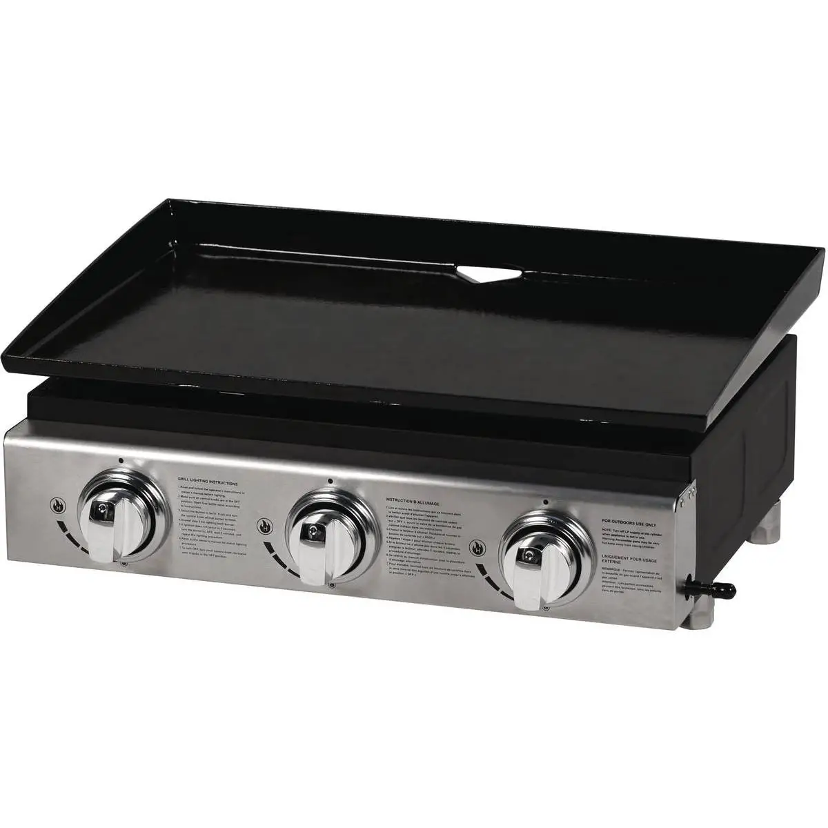 Habitat y Jardin - Plancha "Presto 3" - 3 quemadores -  7,5 kW - Gris