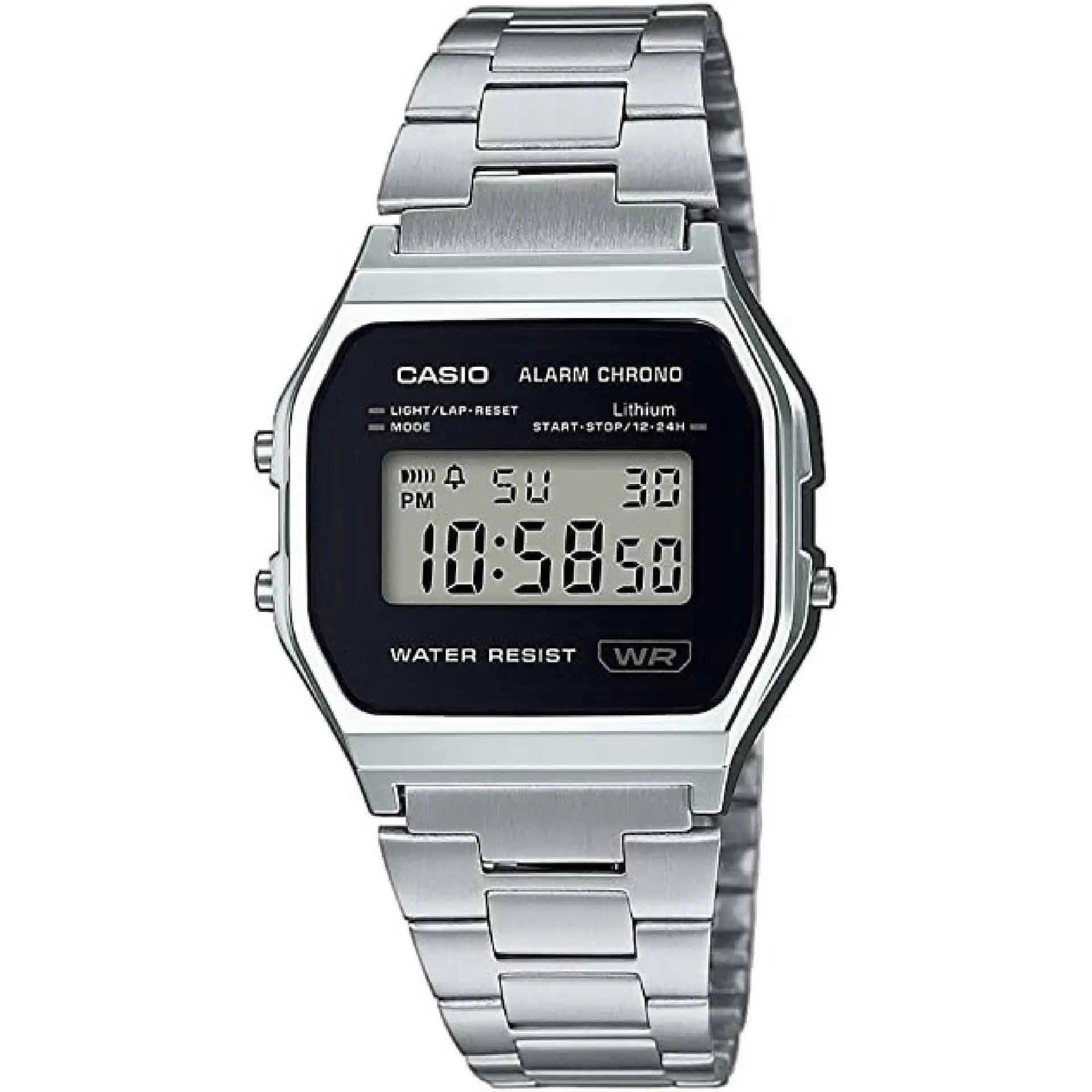 Reloj Casio Vintage Unisex Cristal Negro A158WEA-1EF