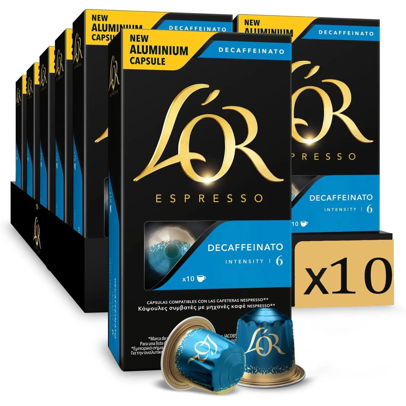 Pack de 10 - CAFE L`OR CAPSULAS DESCAFEINADO 10 UND 52 GR