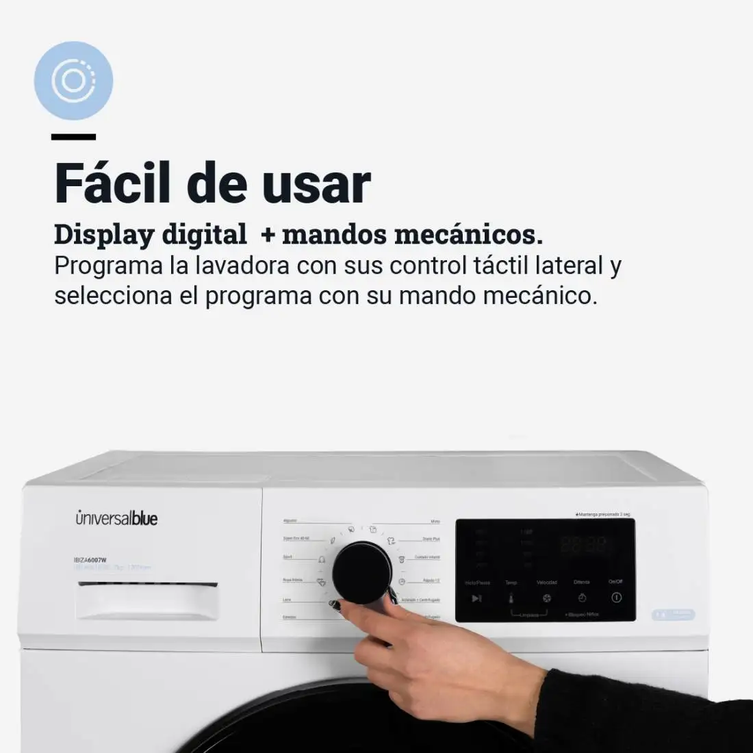 Universalblue IBIZA washing machine 4007W 7kg front load | Digital Display
