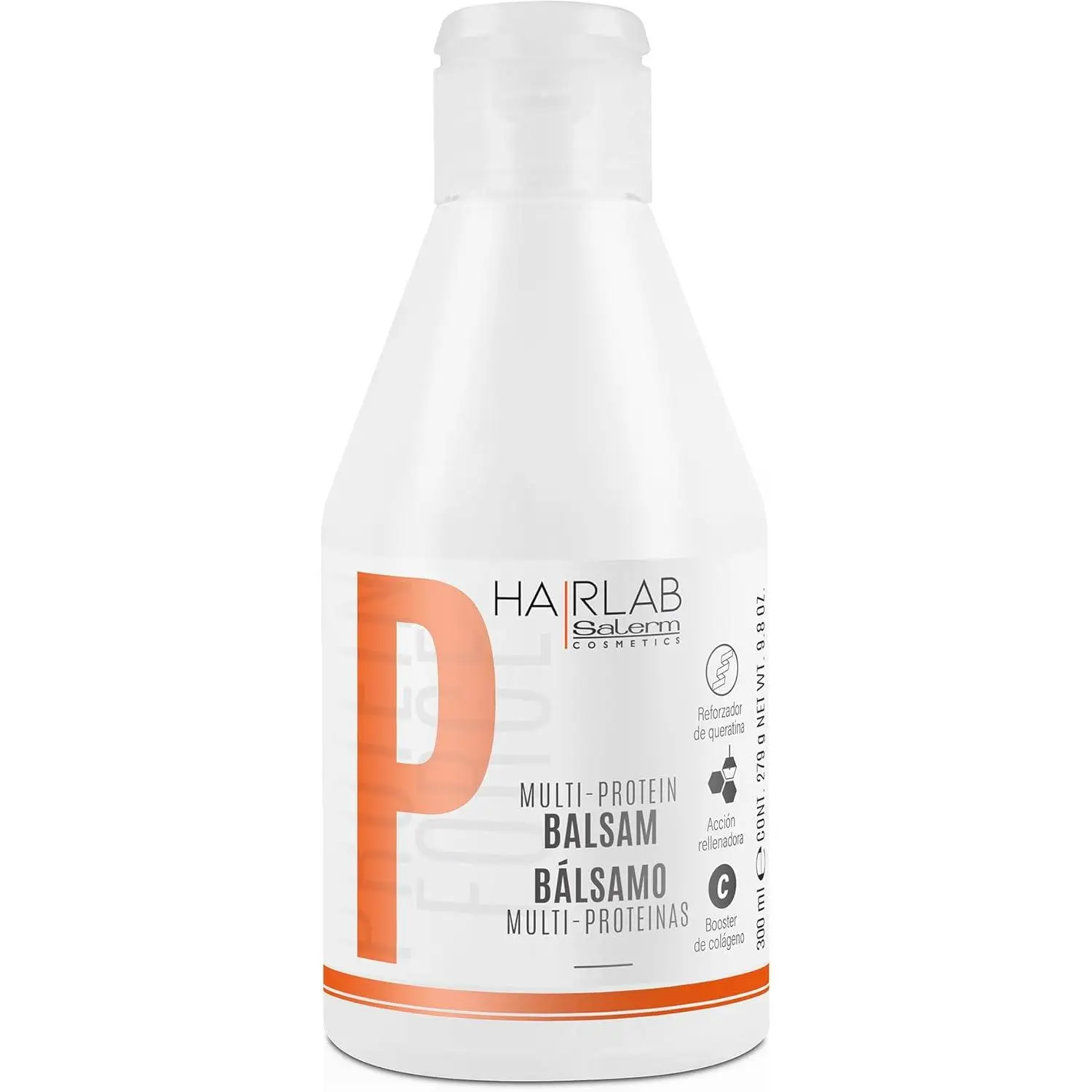 SALERM - Acondicionador Cabello - Bálsamo Multi-Proteínas Hair Lab - 300 ml - Repone la Falta de Queratina Natural - Proporciona Cuerpo a la Melena - Fortalece y Repara el Cabello - Sin Parabenos