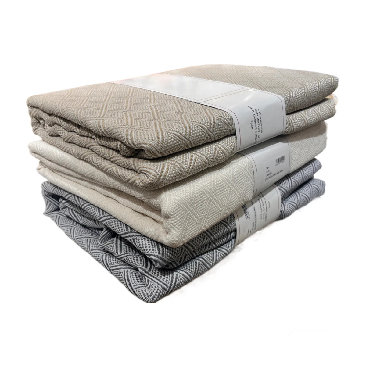 Colcha Multiusos Funda Sofá Foular con Flecos Cubrecama de Algodón 70% y Poliéster 30% -Fabricado en España- Perfecta para Proteger tu Sofá y cama Darle un Toque de Estilo