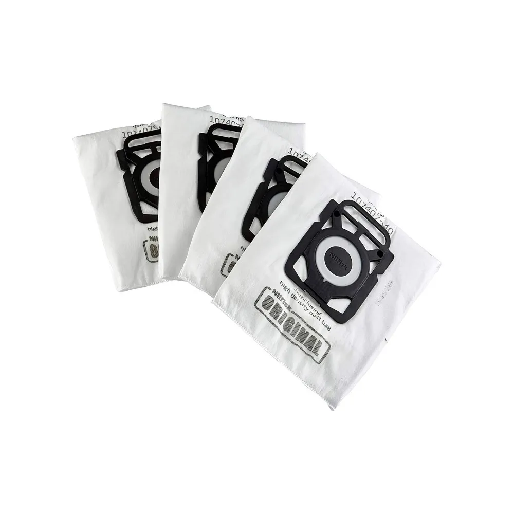 Anakel Home Bolsas Aspiradora Nilfisk 107407940 Compatibles con Aspirador Nilfisk King, Extreme y Elite Series  4 unidades, Incluye Prefiltro, Tejido de Alta Resistencia