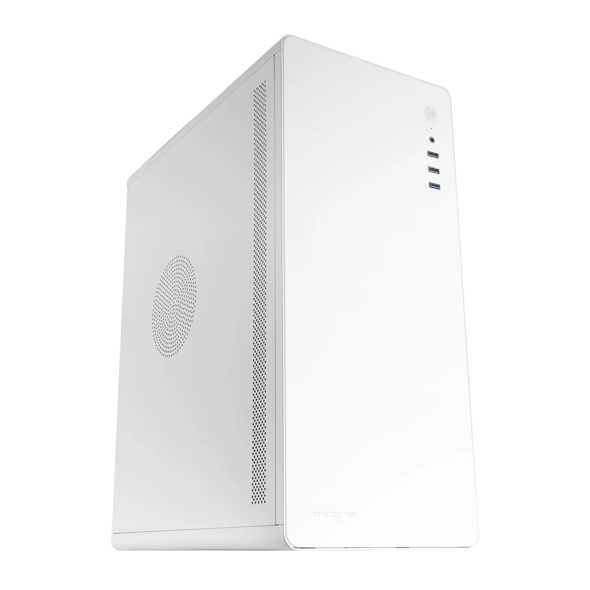 Tacens ENSIS, Caja PC ATX, Diseño Completamente Metálico, Estructura Robusta Ultrarresistente, Semitorre con Ventilador 120mm FDB Ultrasilencioso, USB 3.0, Caja de Ordenador Negra o Blanca