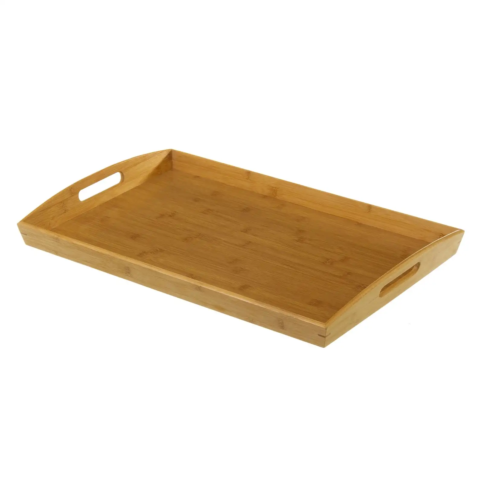 Lola Home Bandeja con asas de bambú marrón de 58x38x6 cm