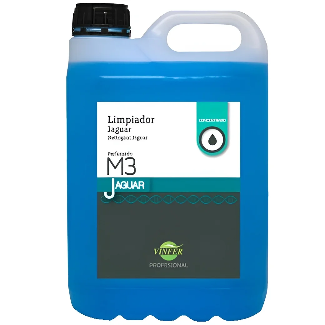 Vinfer limpiador higienizante líquido jaguar m3 perfumado concentrado azul garrafa 5l