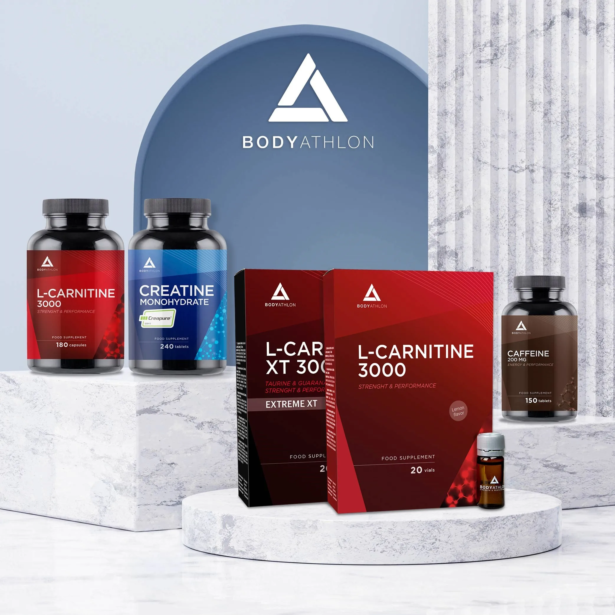 Bodyathlon – l carnitine 3000 capsules – 180 capsules – aum – sports supplement – 750mg per capsule