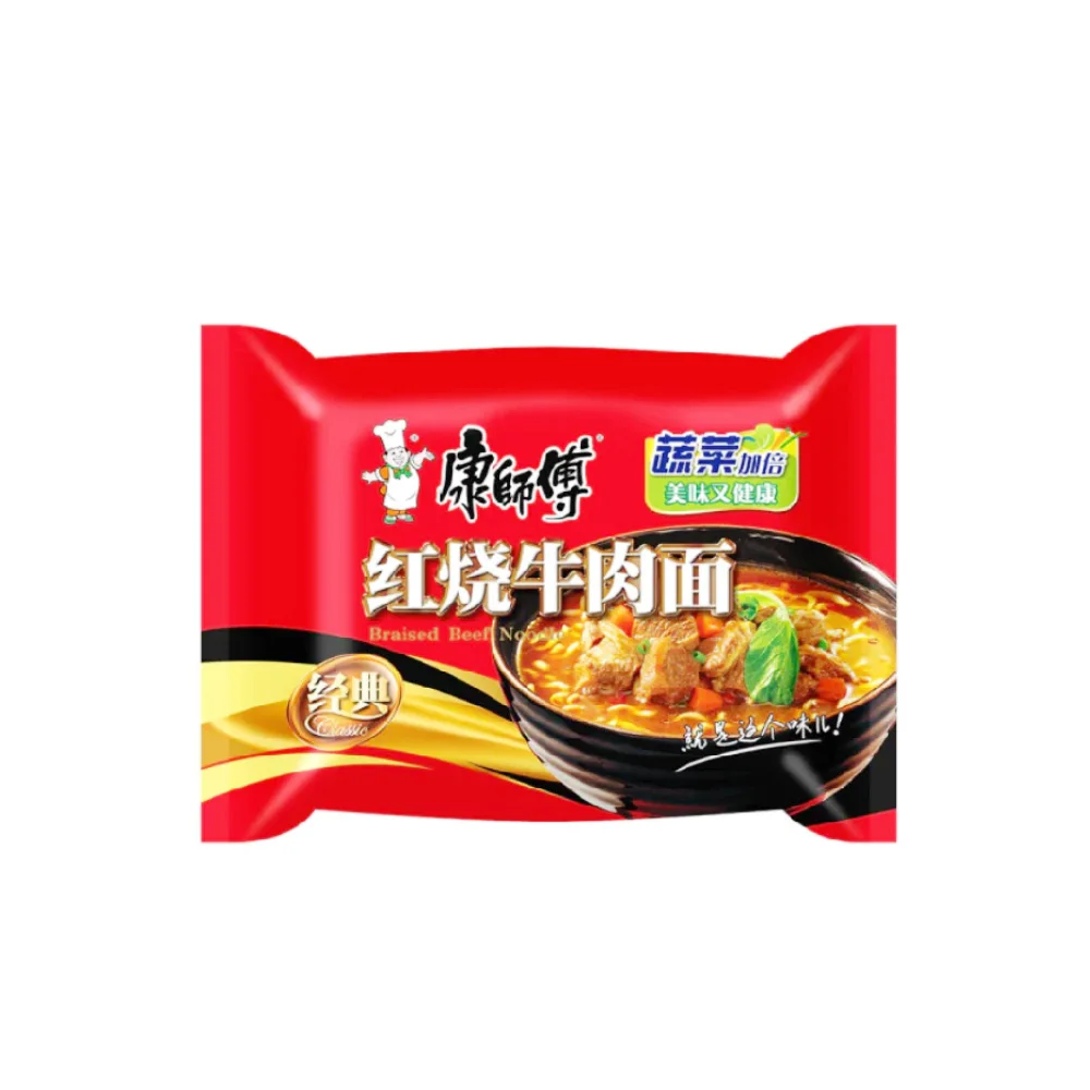 Ramen Sabor a Ternera Estofada Classic 104g Master Kong, Sabor a Pollo, Sabor a Marisco