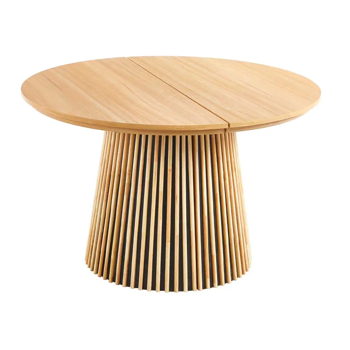 Mesa de comedor Keanu forma circular extensible 75x120-160-200x120 cm Adec