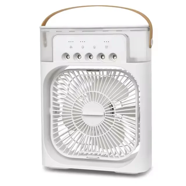 Ventilador de aire acondicionado portátil, minienfriador de aire evaporativo, con luces Led de 7 colores, temporizador de 1/2/3 horas, 3 velocidades de viento Envio desde España